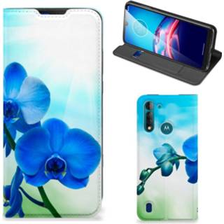 👉 Orchidee blauw Motorola Moto G8 Power Lite Smart Cover - Cadeau voor je Moeder 8720215383317