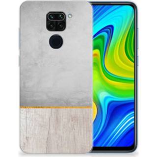 👉 Bumper hoesje Xiaomi Redmi Note9 Wood Concrete 8720215391114