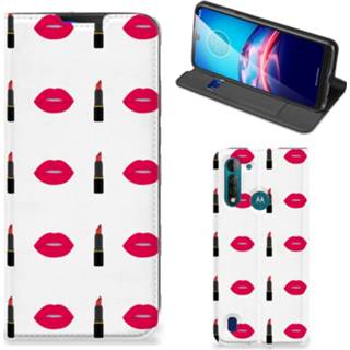 👉 Lippenstift Motorola Moto G8 Power Lite Hoesje met Magneet Lipstick Kiss 8720215064889