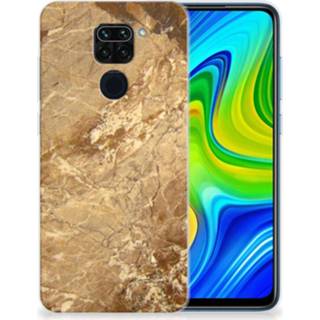 👉 Siliconen hoesje marmer Xiaomi Redmi Note9 TPU Creme 8720215657364