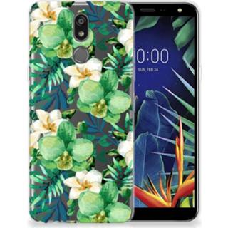 Orchidee groen LG K40 TPU Case 8720215787283