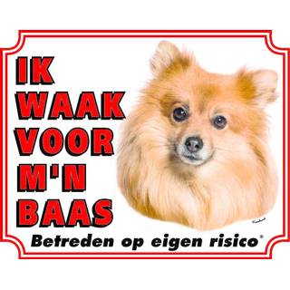 👉 Waakbord Keeshond - Ik waak voor mijn Baas 8714615312305