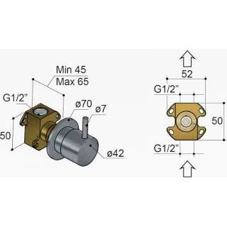 👉 Stop kraan PVD messing hendel cobber bouw stopkraan Geborsteld keramisch Inbouw Hotbath 1-hendel (Koud) 8719874200714