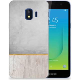 👉 Bumper hoesje Samsung Galaxy J2 Core Wood Concrete 8720215830415