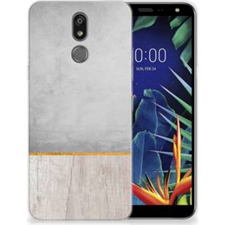 👉 Bumper hoesje LG K40 Wood Concrete 8720215854480