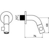 👉 Fontein kraan messing koudwater standaard perlator kaldur zonder waste mat zwart Clou Fonteinkraan Met Korte Uitloop Voor Wandmontage 4.5x7.4x6.8cm 8719304699408