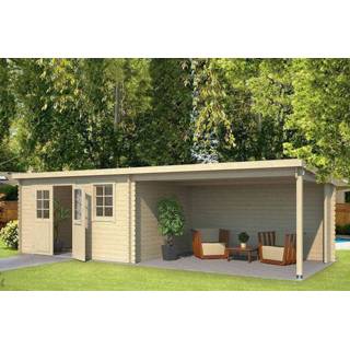 👉 Tuinhuisje Outdoor Life Products | Tuinhuis met Overkapping Aida 760 x 275 8711471105072