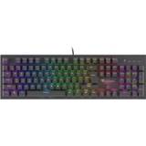 👉 Toetsenbord zwart GENESIS THOR 300 RGB USB QWERTY Engels 5901969425420