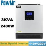 👉 Inverter PowMr 3KVA Pure Sine Wave Hybrid Solar 24VDC Input 220VAC 110VAC Output 50A PWM Charger Controller and AC