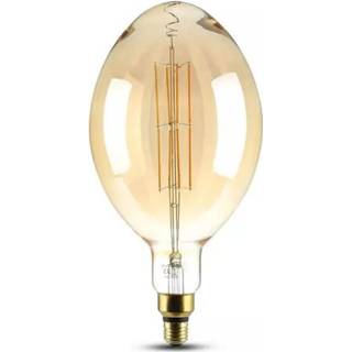 👉 Gloeilamp glas LED Lamp Amber rechte 8 Watt E27 2000K dimbaar 3800157637398
