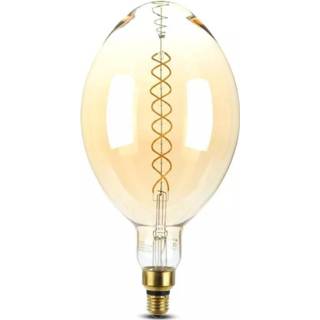 👉 Glas LED Lamp Amber dubbele gloeidraad 8 Watt E27 2000K dimbaar 3800157637381