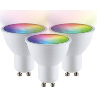 👉 Kunststof Set van 3 GU10 SMART LED RGBWW Wifi 5 Watt 400lm 110° Dimbaar 7439628558557