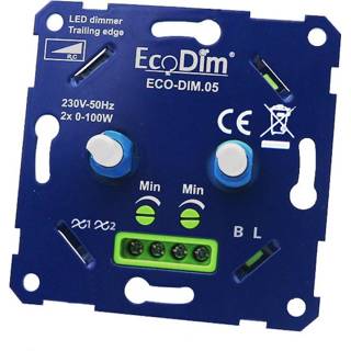 👉 Nederlands EcoDim ECO-DIM.05 led duo dimmer fase afsnijding 2x 0-100W 8719322370723