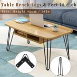 👉 Sofa 4pcs Iron Metal Table Desk Hairpin Leg Home Accessories for DIY Handcrafts Furniture Legs 16 inch