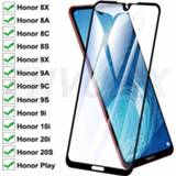 👉 Screenprotector 9D Protective Glass For Huawei Honor 8A 8C 8S 8X Tempered Screen Protector 9A 9C 9S 9X 9i 10i 20i 20S Play Film Case