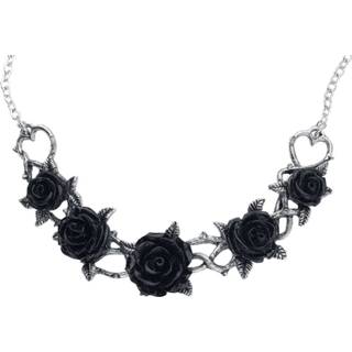 👉 Halsketting zilverkleurig rose vrouwen hoofdmateriaa tinlegering Alchemy Gothic - Briars Choker