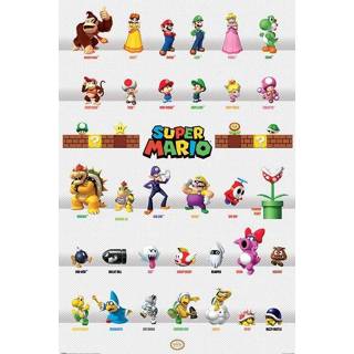 Poster unisex Hoofdmateriaa Papier meerkleurig Super Mario - Character Parade 5050574345170