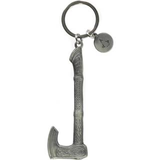 👉 Keychain zilverkleurig unisex hoofdmateriaa zinklegering Assassin's Creed - Valhalla Axe 3D Metal Sleutelhanger 8718526124019