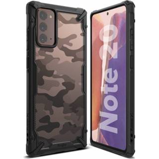 👉 Zwart Camouflage backcover hoes Ringke - Fusion X Guard Samsung Galaxy Note 20 Camo 8809716076666