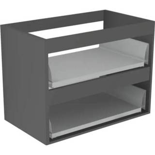 👉 Wastafelonderkast antraciet Sub 16 met 2 lades zonder fronten 60 x 52 cm, 8717493092901