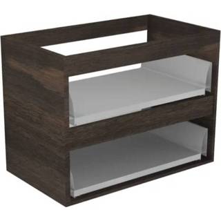 👉 Wastafelonderkast eiken Sub 16 met 2 lades zonder fronten 60 x 52 cm, tabacco 8717493092918