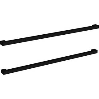 Onderkastje zwart stang Sub 16 grepen set vierkant 2 stuks voor onderkast 70 cm, mat 8717493092581