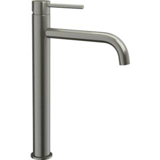 👉 Wastafelkraan staal zonder waste Sub 93 highriser 36,2 cm, 8018014092852