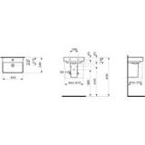 👉 Fontein wit s pro Laufen m. kraangat 45x34x14.5cm overloop LCC 7612738283582