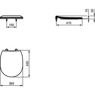 👉 WC bril wit Ideal Standard Connect closetzitting m. deksel dun 5017830474791