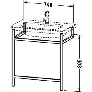👉 Wastafel Duravit DuraStyle frame v. 74x44x80.5cm noten 4021534938726