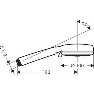 👉 Handdouche chroom Hansgrohe Crometta 100 Vario EcoSmart m. rain, normale-, shampoo- en massagestraal 4059625130841