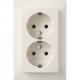 👉 Wandcontactdos Berker S1 wandcontactdoos met randaarde 2-voudig polarwit glanzend (nieuw model) 4011334452638