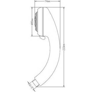 Handdouche chroom 5st. ø8cm plieger start blister 8711238376417