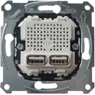 👉 Wandcontactdos m Schneider Electric Merten System wandcontactdoos inbouw m. USB laders 5VDC 1x 2100 mA MTN43660100 3606480996290