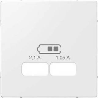 👉 Centraalplaat wit m Schneider Electric Merten System voor USB MTN43670319 3606480996306