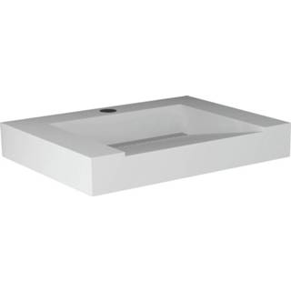 👉 Meubelwastafel wit keramiek rechthoekig Sub 16 met kraangat zonder overloop 60 x 45 cm, mat 8717493092345