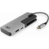 👉 Geheugen kaartlezer ACT AC7052 USB-C Hub, 3x USB-A, Card Reader, PD Pass-Through 60W 8716065437515