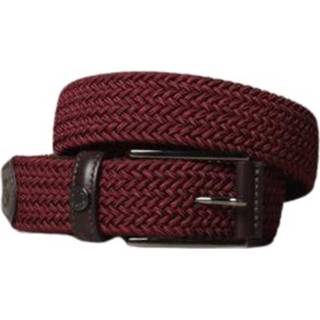 👉 Riem leather male rood Elastic belt with trim