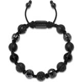 👉 Armband zwart male Beaded Bracelet with Black CZ Diamond, Lava Stone, Matte Onyx and Agate