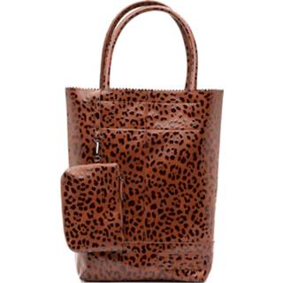 👉 Bruin Natural Bag camel kunstleer Zebra Trends Kartel Spots 409901 7111306569306