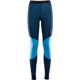 👉 Aclima - Women's Designwool Glitre Longs - Merino-ondergoed maat L, blauw/zwart