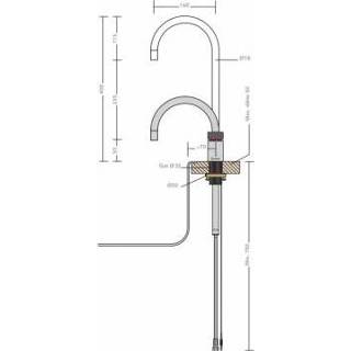 👉 Chroom messing kokendwaterkraan opbouw keramisch knop nordic Quooker Round Single Tap 4250548706186