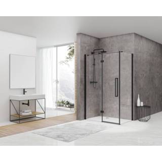 👉 Douche cabine zwart Bewonen Wilco douchecabine ST05350 zij-instap 120x90cm mat