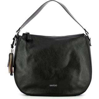 👉 Onesize vrouwen zwart Hobo Bag Armonia with tassel