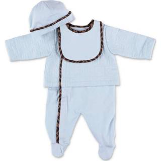 👉 Rompertje male blauw Fendi jersey three piece set with romper, hat & bib 3400007935942