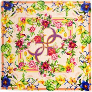 👉 Onesize vrouwen beige Foulard met bloemen 1603309467247