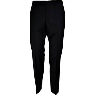 👉 Broek male zwart Slim FIT Men's Pure Wool Trousers