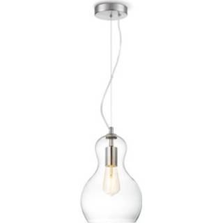 Hanglamp transparant staal glas traditioneel binnen plafond HOME SWEET bello Ø 21 cm 8718808093149