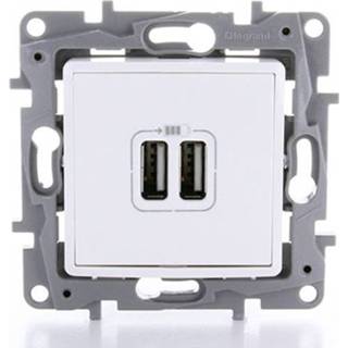 👉 Male wit Legrand NILOÉ inbouw USB-lader - 3414970714428