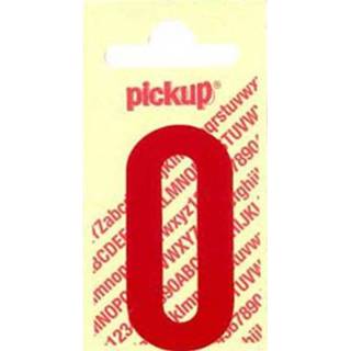 👉 Pickup plakletter O rood glans 90mm
